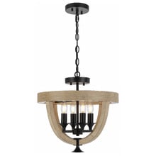 Tokig Iron Timber Multi Mount 4 Light Pendant